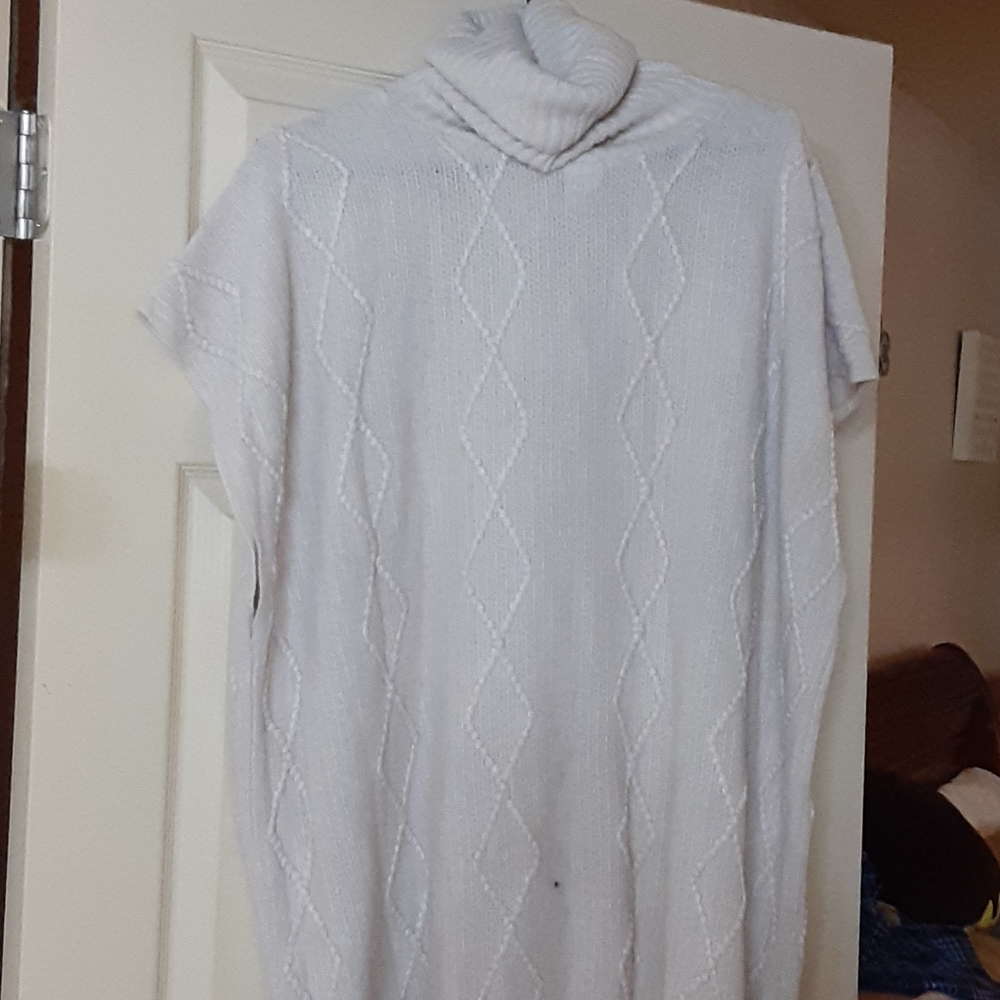 Turtle neck pullover shawl